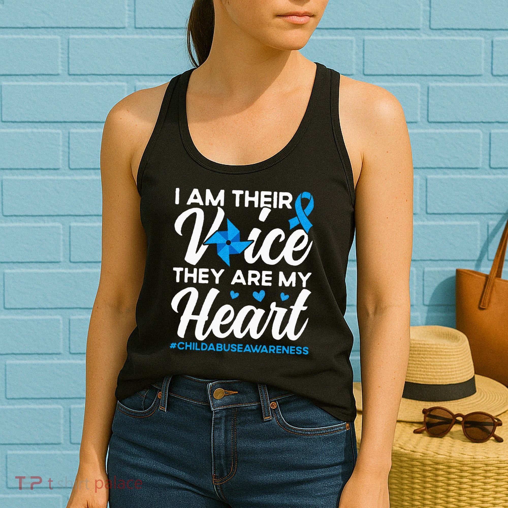 Im Their Voice Child Abuse Prevention Awareness Month Women's Tank Top