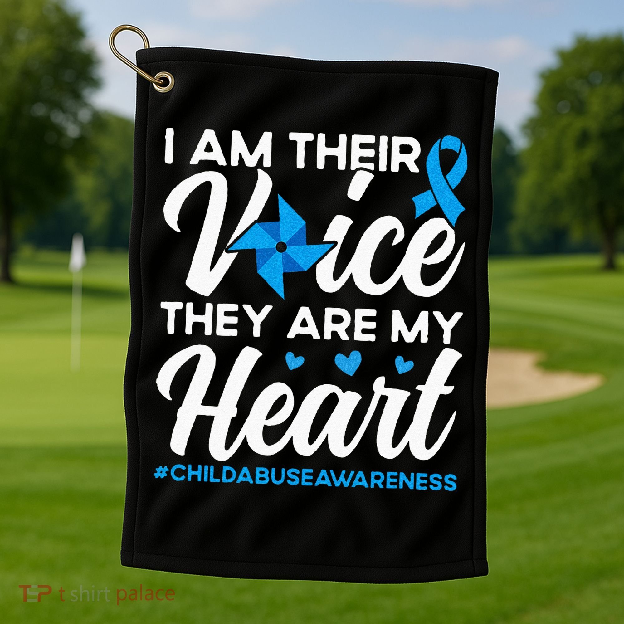 Im Their Voice Child Abuse Prevention Awareness Month Golf Towel
