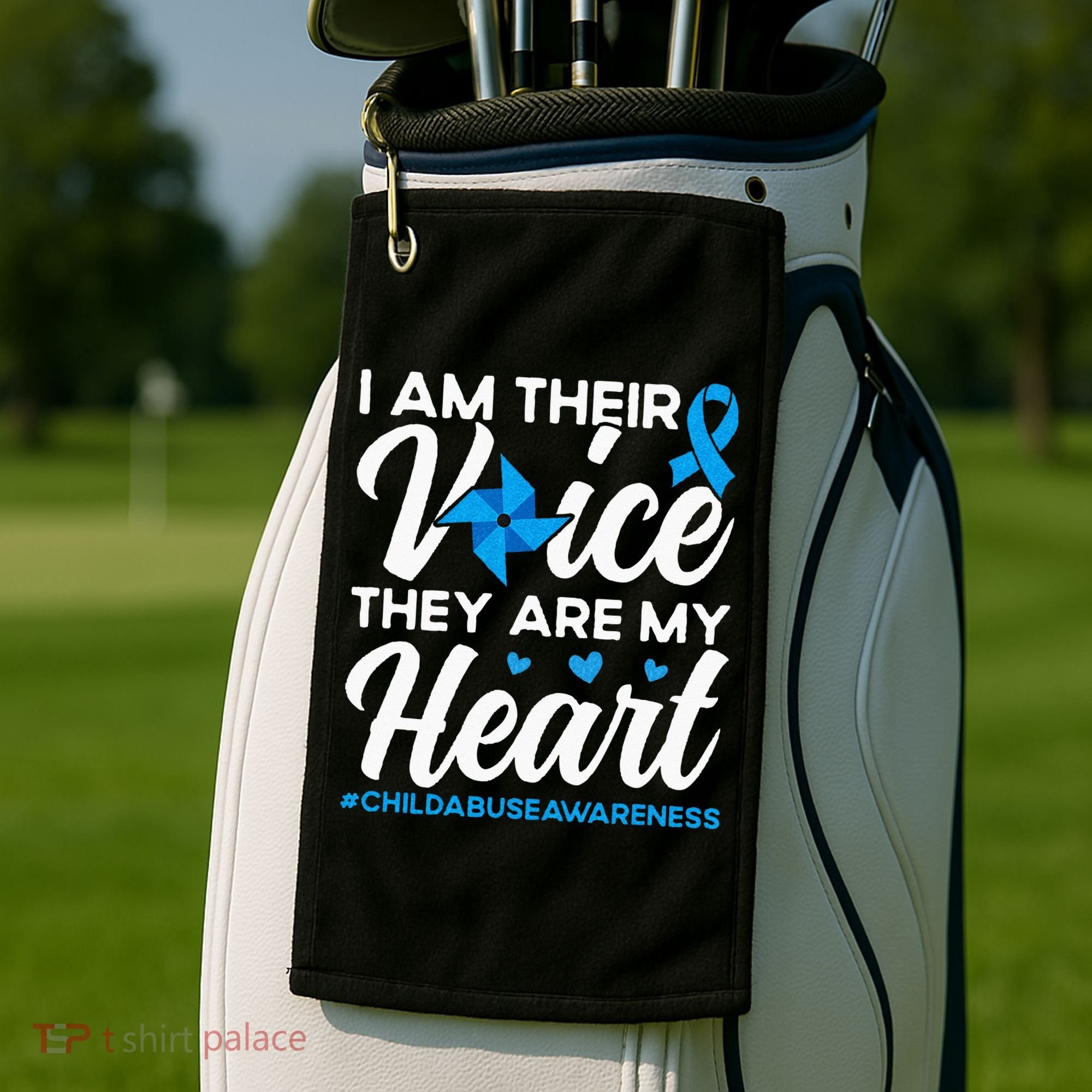 Im Their Voice Child Abuse Prevention Awareness Month Golf Towel
