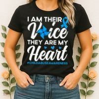 Im Their Voice Child Abuse Prevention Awareness Month Women's T-Shirt thumb 2