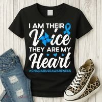 Im Their Voice Child Abuse Prevention Awareness Month Women's T-Shirt thumb 3