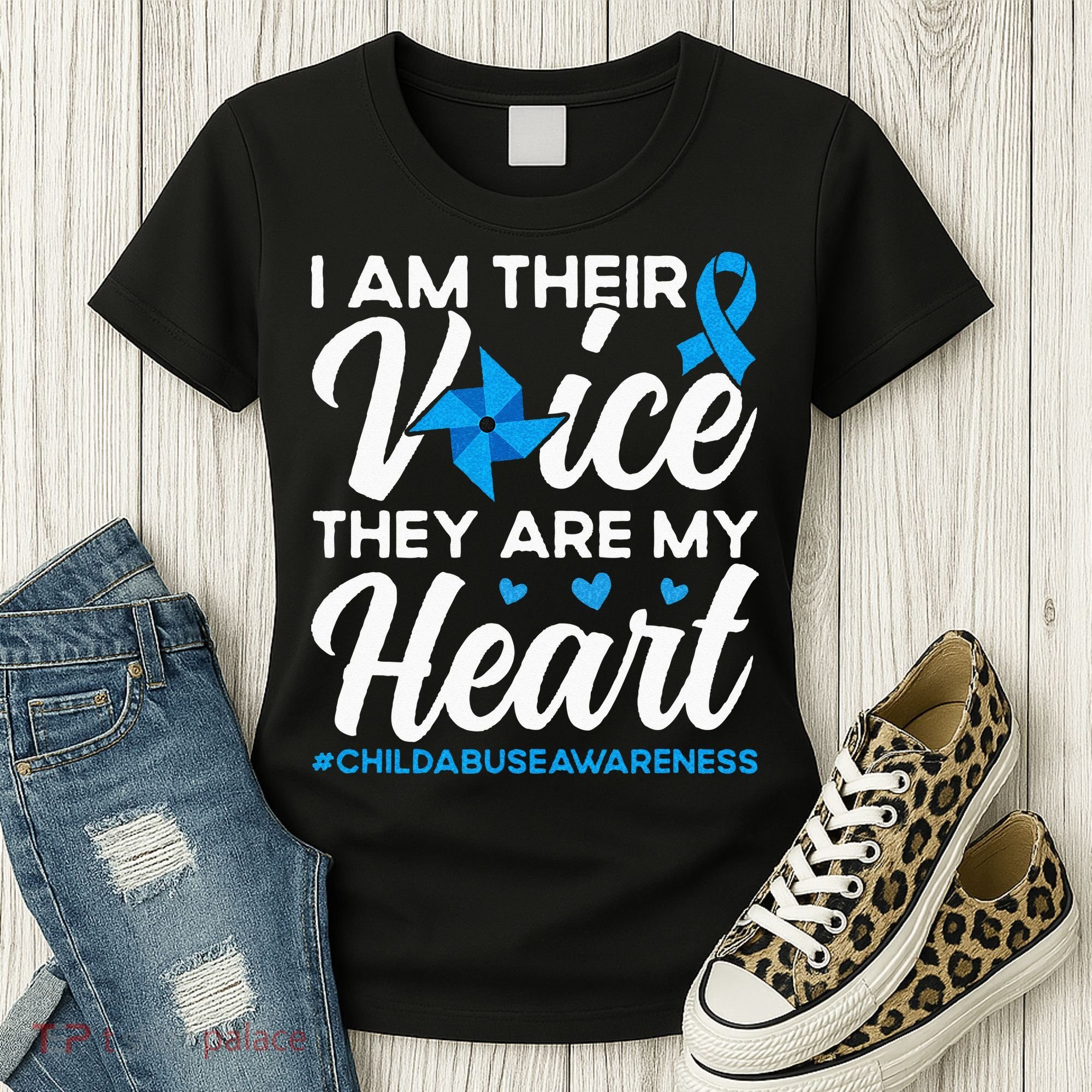 Im Their Voice Child Abuse Prevention Awareness Month Women's T-Shirt