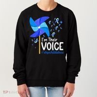 Im Their Voice Pinwheel Child Abuse Prevention Awareness Women's Sweatshirt thumb 0