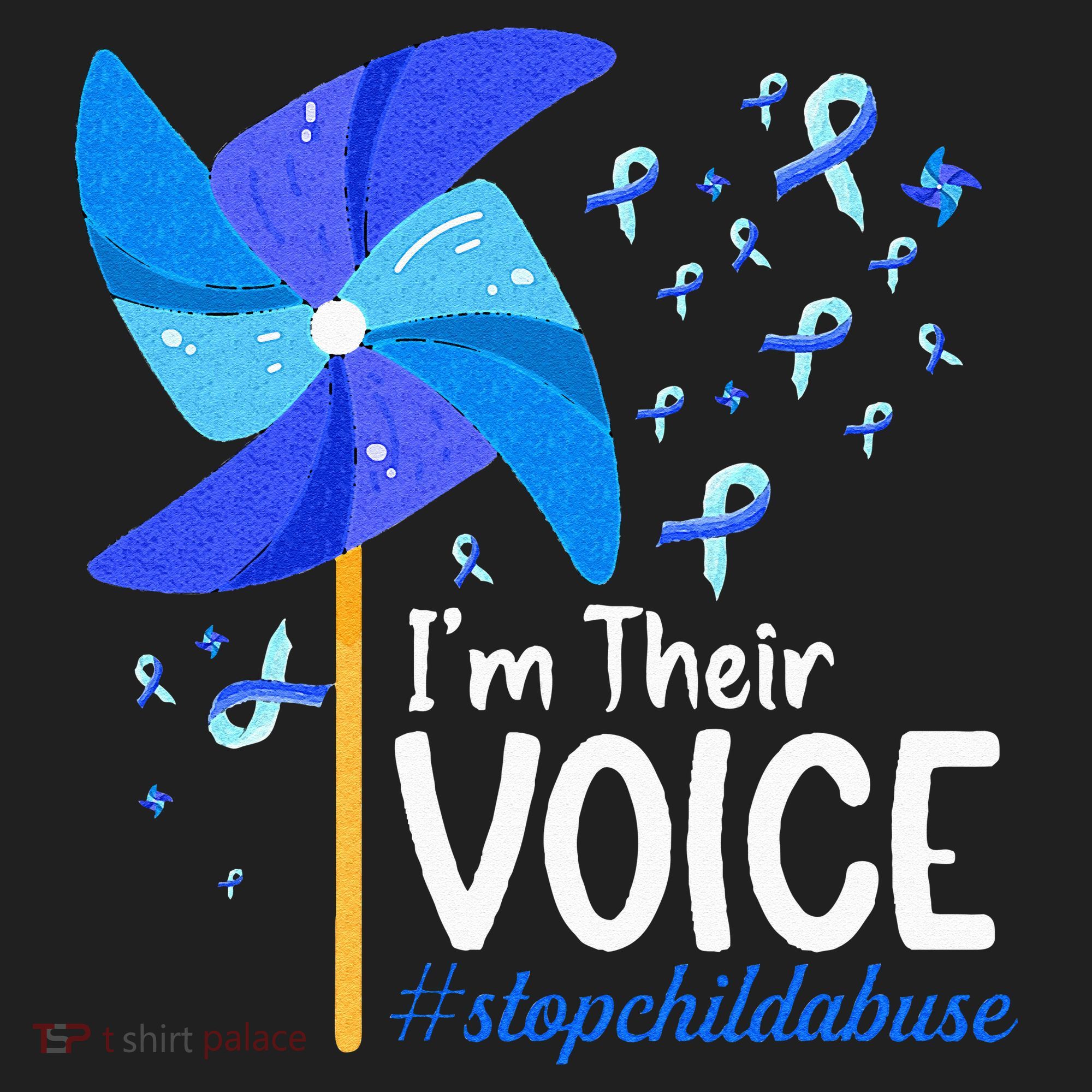 Im Their Voice Pinwheel Child Abuse Prevention Awareness Women's Sweatshirt