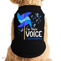 Im Their Voice Pinwheel Child Abuse Prevention Awareness Doggie Tank thumb 0