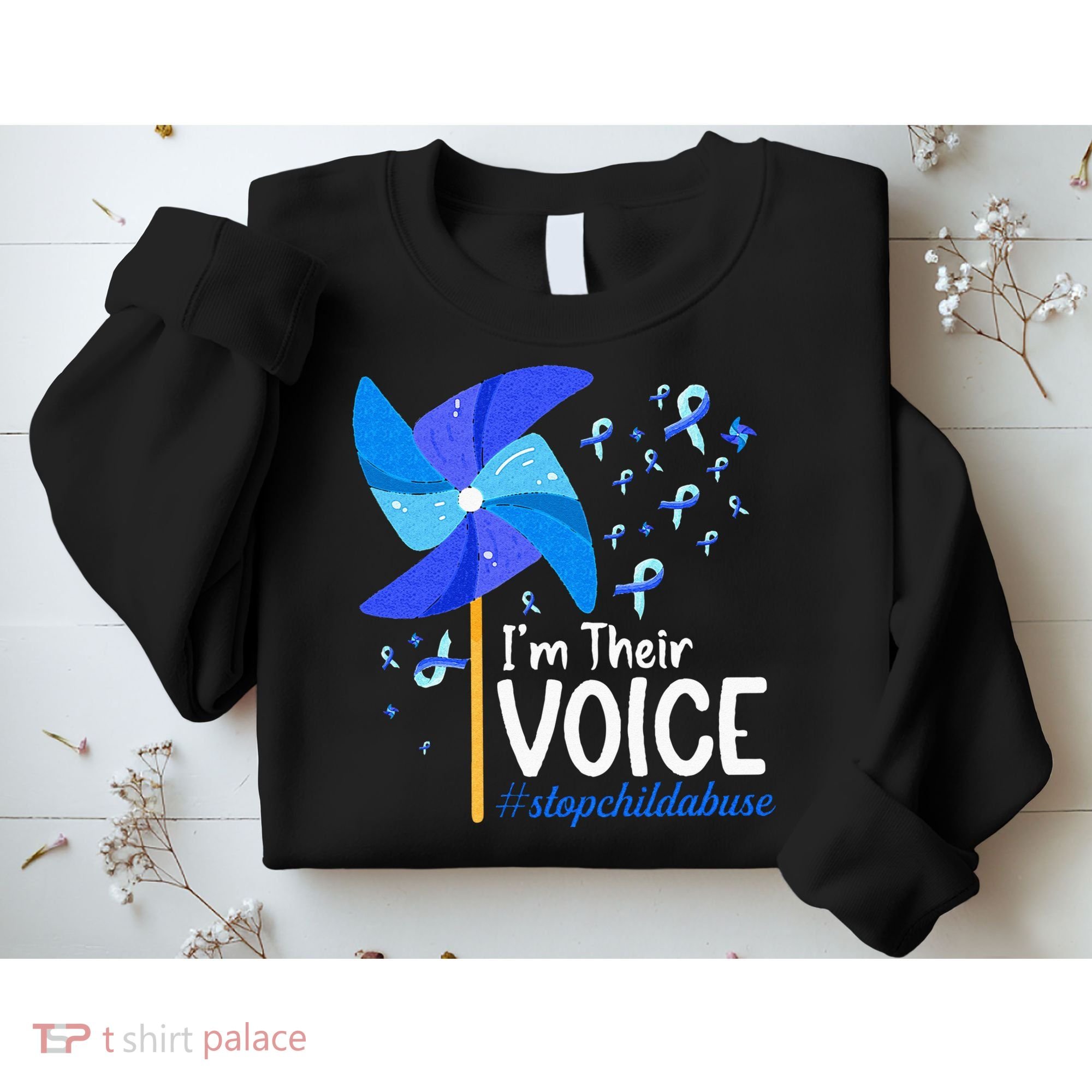 Im Their Voice Pinwheel Child Abuse Prevention Awareness Sweatshirt
