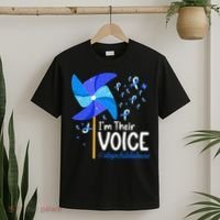 Im Their Voice Pinwheel Child Abuse Prevention Awareness T-Shirt thumb 2