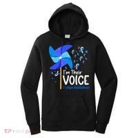 Im Their Voice Pinwheel Child Abuse Prevention Awareness Women's Hoodie thumb 0