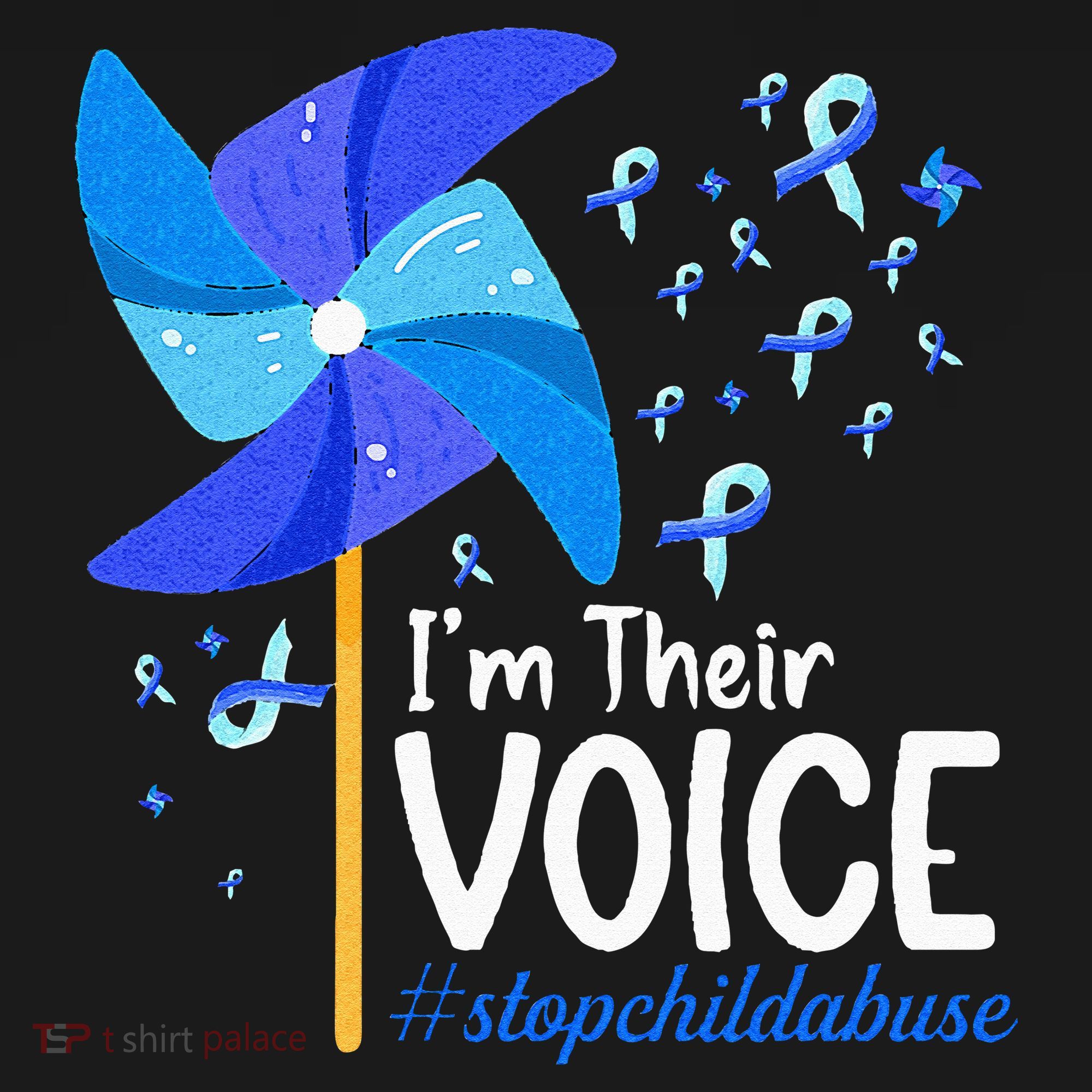 Im Their Voice Pinwheel Child Abuse Prevention Awareness Women's Hoodie