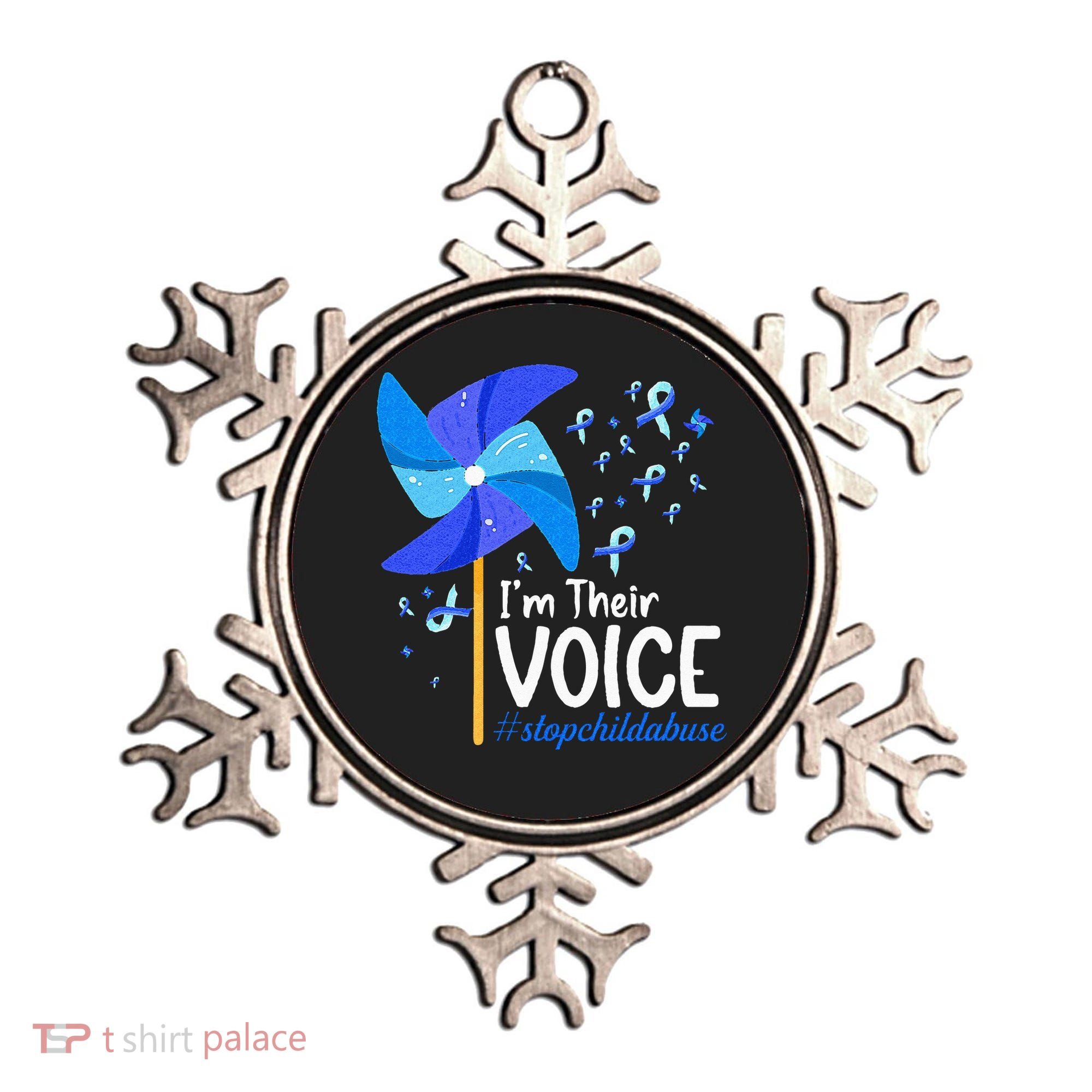 Im Their Voice Pinwheel Child Abuse Prevention Awareness Ornament