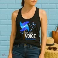 Im Their Voice Pinwheel Child Abuse Prevention Awareness Women's Tank Top thumb 2