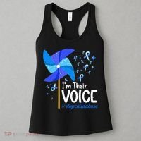 Im Their Voice Pinwheel Child Abuse Prevention Awareness Women's Tank Top thumb 3