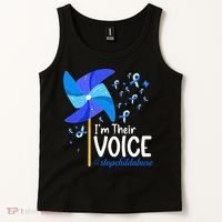 Im Their Voice Pinwheel Child Abuse Prevention Awareness Tank Top thumb 2