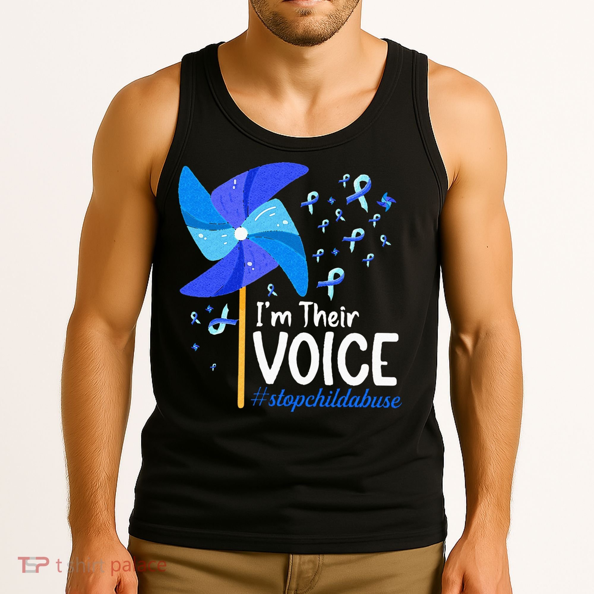 Im Their Voice Pinwheel Child Abuse Prevention Awareness Tank Top