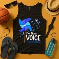 Im Their Voice Pinwheel Child Abuse Prevention Awareness Tank Top thumb 4