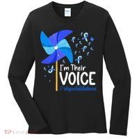 Im Their Voice Pinwheel Child Abuse Prevention Awareness Women's Long Sleeve Shirt thumb 0