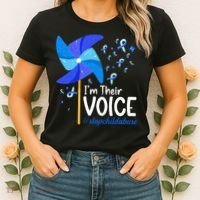 Im Their Voice Pinwheel Child Abuse Prevention Awareness Women's T-Shirt thumb 2