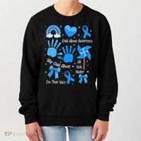 Im Their Voice Child Abuse Awareness Pinwheel Coquette Bow Women's Sweatshirt thumb 0