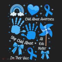 Im Their Voice Child Abuse Awareness Pinwheel Coquette Bow Women's Sweatshirt thumb 2