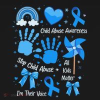 Im Their Voice Child Abuse Awareness Pinwheel Coquette Bow Apron thumb 3