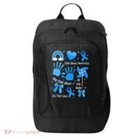 Im Their Voice Child Abuse Awareness Pinwheel Coquette Bow City Backpack thumb 0