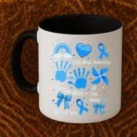 Im Their Voice Child Abuse Awareness Pinwheel Coquette Bow Coffee Mug thumb 2