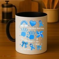 Im Their Voice Child Abuse Awareness Pinwheel Coquette Bow Coffee Mug thumb 4