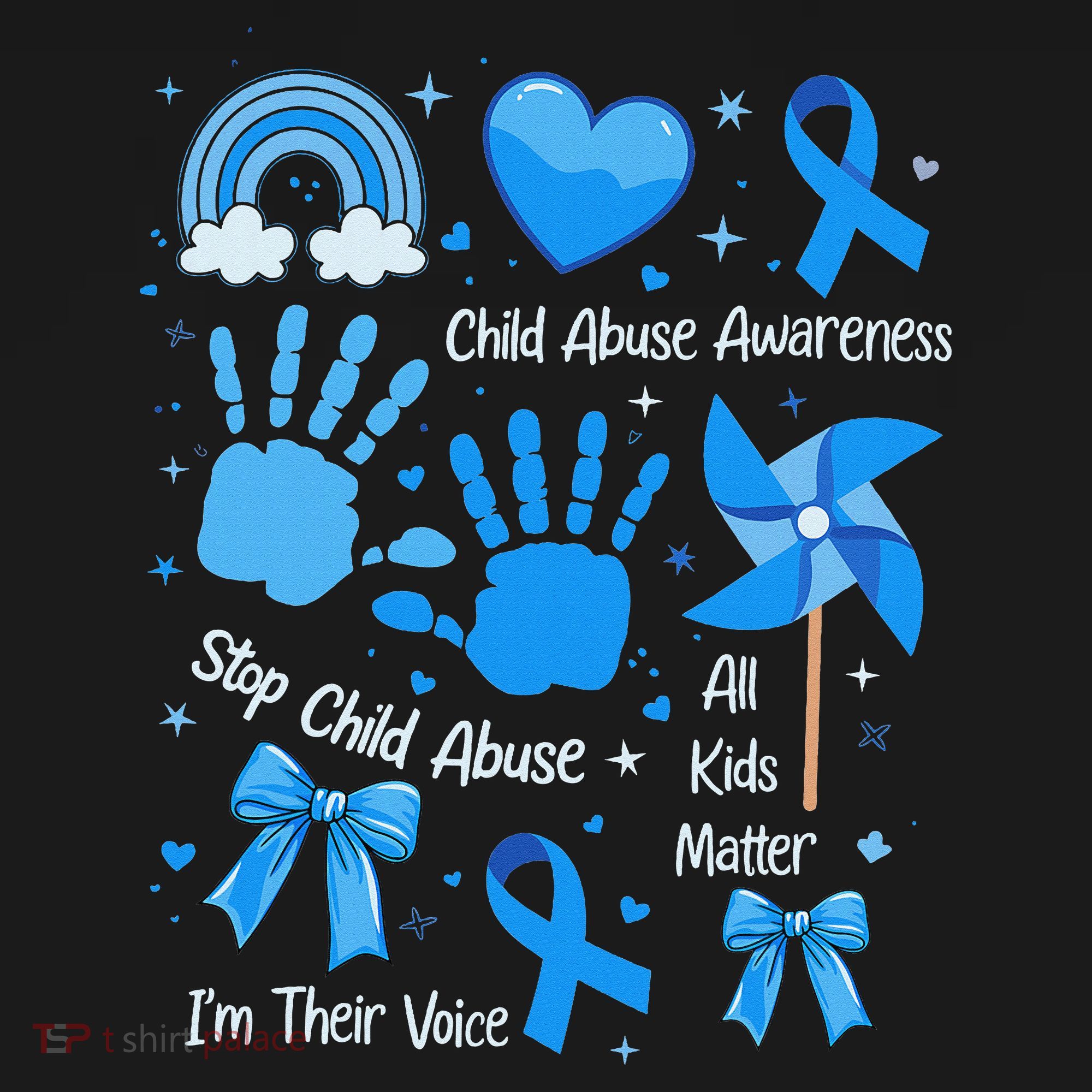 Im Their Voice Child Abuse Awareness Pinwheel Coquette Bow Women's Hoodie