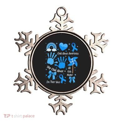 Im Their Voice Child Abuse Awareness Pinwheel Coquette Bow Ornament