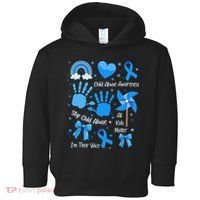 Im Their Voice Child Abuse Awareness Pinwheel Coquette Bow Toddler Hoodie thumb 0