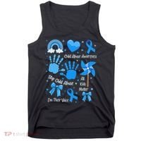 Im Their Voice Child Abuse Awareness Pinwheel Coquette Bow Tank Top thumb 0