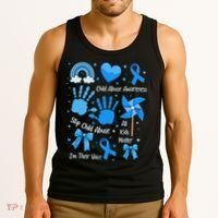 Im Their Voice Child Abuse Awareness Pinwheel Coquette Bow Tank Top thumb 3
