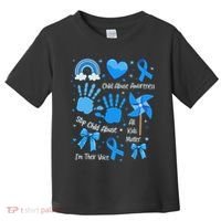Im Their Voice Child Abuse Awareness Pinwheel Coquette Bow Toddler T-Shirt thumb 0