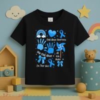 Im Their Voice Child Abuse Awareness Pinwheel Coquette Bow Toddler T-Shirt thumb 3