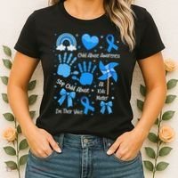 Im Their Voice Child Abuse Awareness Pinwheel Coquette Bow Women's T-Shirt thumb 2