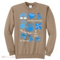 Im Their Voice Child Abuse Awareness Pinwheel Coquette Bow Sweatshirt thumb 0