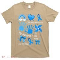 Im Their Voice Child Abuse Awareness Pinwheel Coquette Bow T-Shirt thumb 0