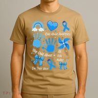 Im Their Voice Child Abuse Awareness Pinwheel Coquette Bow T-Shirt thumb 3