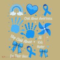 Im Their Voice Child Abuse Awareness Pinwheel Coquette Bow Mousepad thumb 1