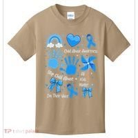 Im Their Voice Child Abuse Awareness Pinwheel Coquette Bow Kids T-Shirt thumb 0
