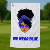 I'm Their Voice Child Abuse Prevention Awareness Month Golf Towel thumb 1
