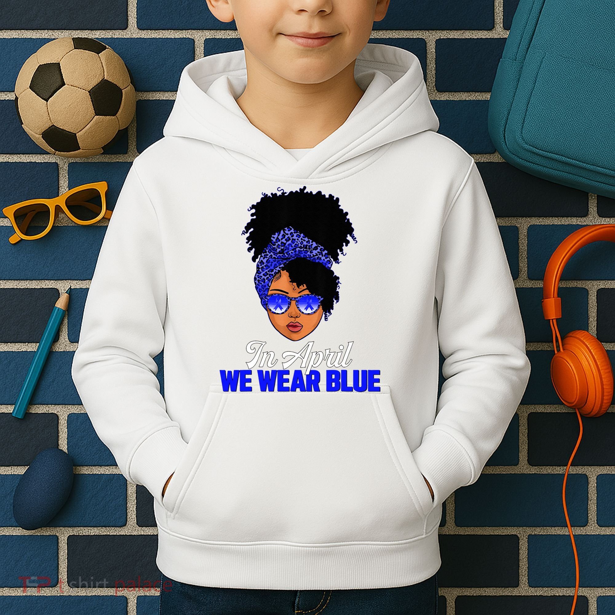 I'm Their Voice Child Abuse Prevention Awareness Month Kids Hoodie