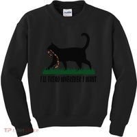 ILl Tread Wherever I Want Cat Ladies For Kamala Funny Gift Kids Sweatshirt thumb 0