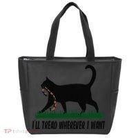 ILl Tread Wherever I Want Cat Ladies For Kamala Funny Gift Tote Bag thumb 0