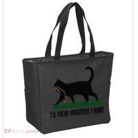 ILl Tread Wherever I Want Cat Ladies For Kamala Funny Gift Tote Bag thumb 2