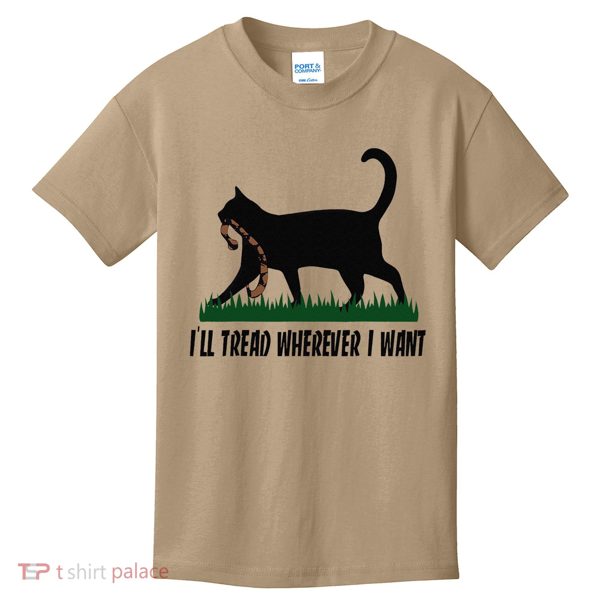 ILl Tread Wherever I Want Cat Ladies For Kamala Funny Gift Kids T-Shirt