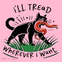 Ill Tread Wherever I Want Cat Ladies For Kamala Madam Coaster thumb 2
