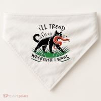Ill Tread Wherever I Want Cat Ladies For Kamala Madam USA-Made Doggie Bandana thumb 0