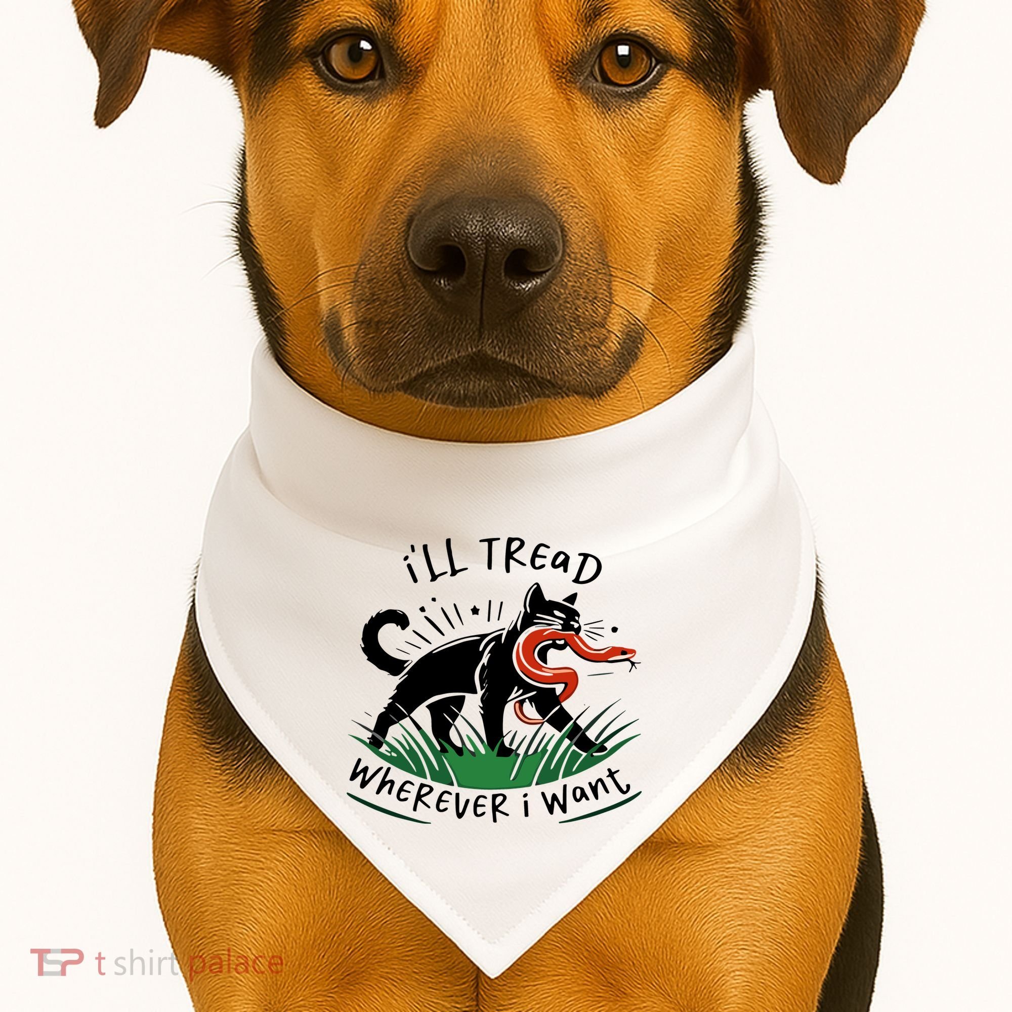 Ill Tread Wherever I Want Cat Ladies For Kamala Madam USA-Made Doggie Bandana