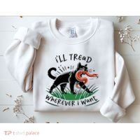 Ill Tread Wherever I Want Cat Ladies For Kamala Madam Sweatshirt thumb 2
